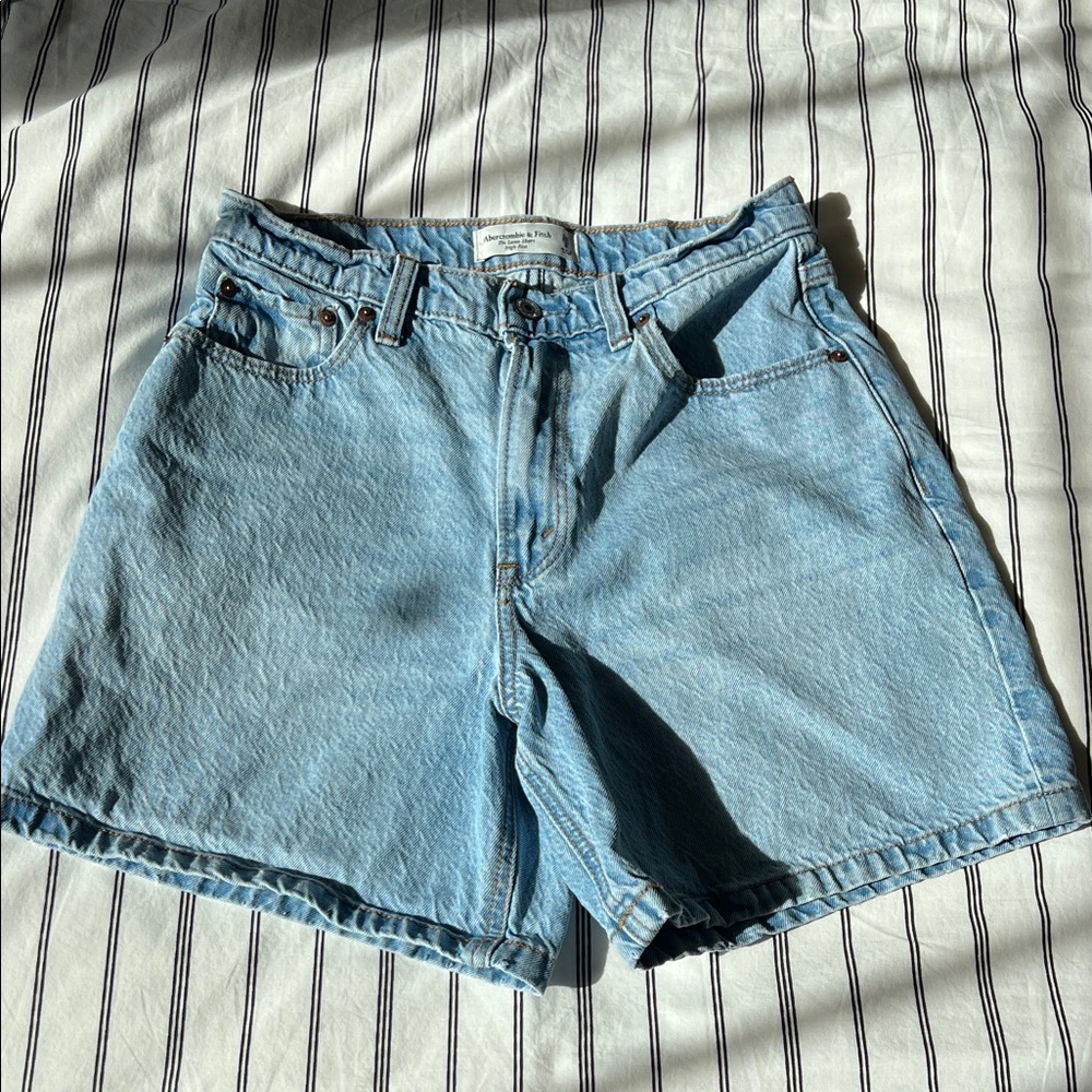 Abercrombie & Fitch Light Blue Jean Shorts